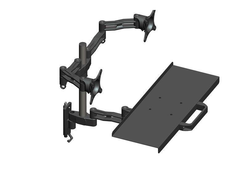 Mount-It! Stand Up Workstation with Dual Monitor Mount | Standing Desk  Converter with Height Adjustable Keyboard & Counterbalance Monitor Arm