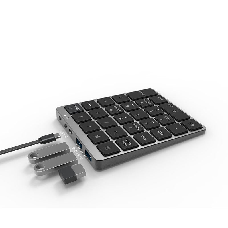 USB Number Pad Laptop,Wired and Bluetooth 28 Keys Numeric keypad w – AHPOON