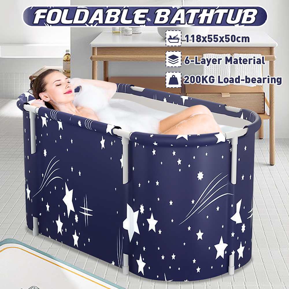 Portable Folding Bathtub for Adult, Swimming Pool Plastic Bathtub,Insulation Bathing Bath Tub