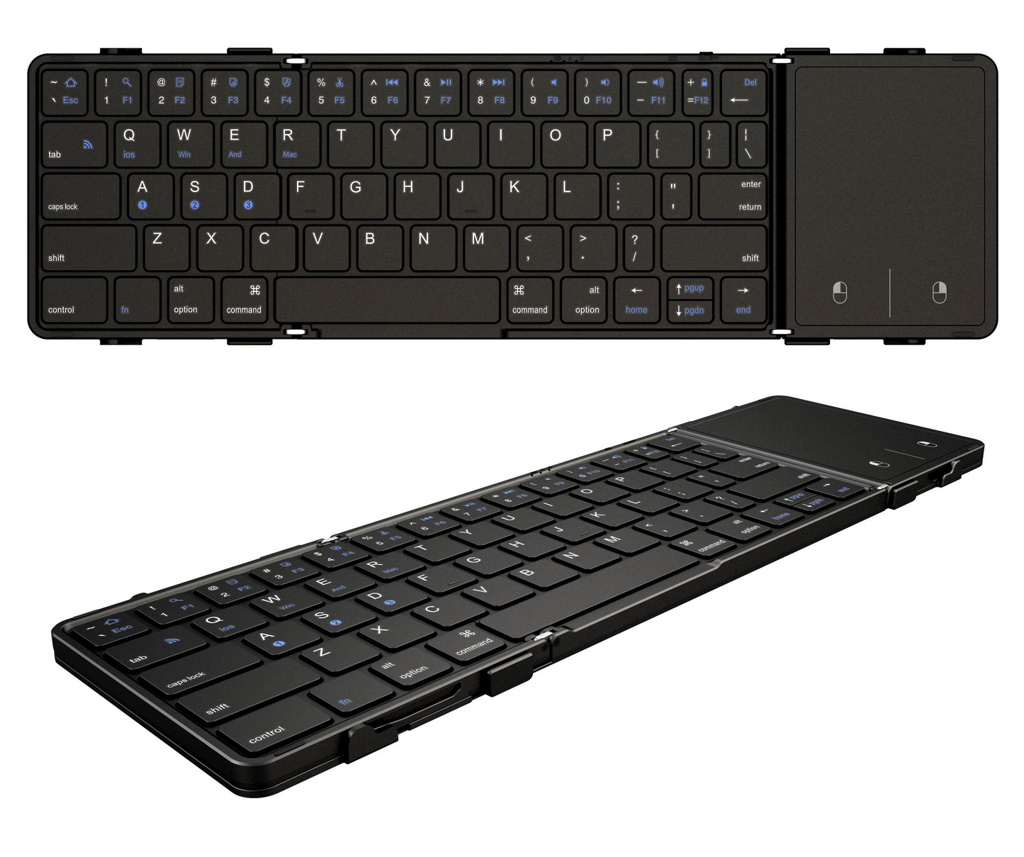 Bluetooth Wireless Folding Keyboard with Touchpad