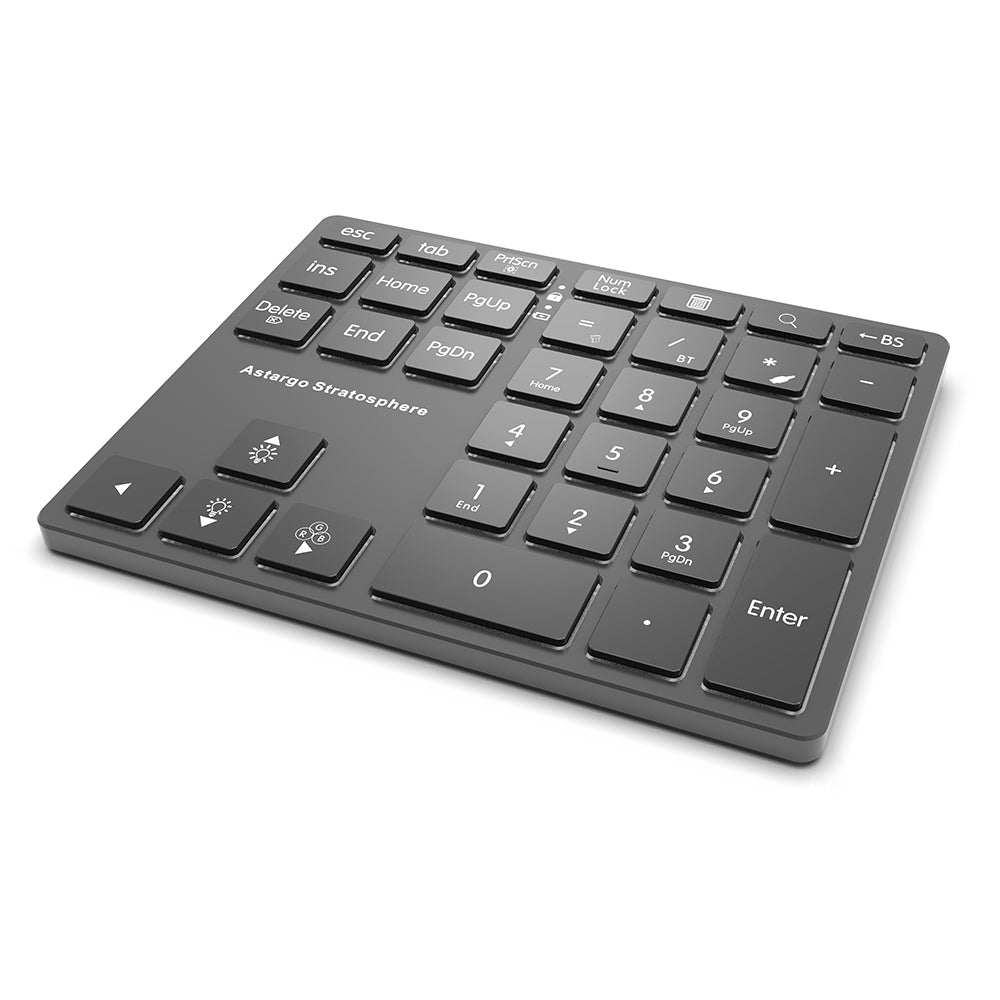 Bluetooth Number Pad,Rechargeable Wireless Numeric Keypad with LED Backlight,External Numpad Keyboard Data Entry for MacBook,Mac