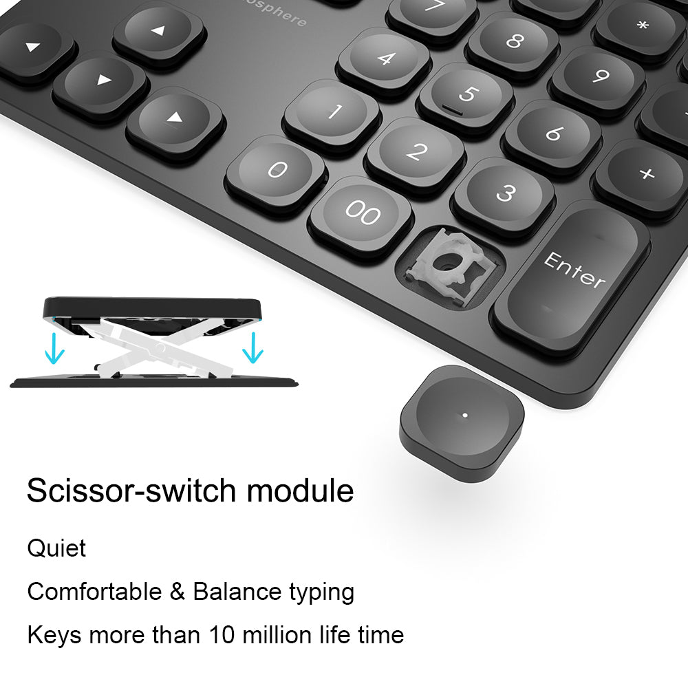 Bluetooth Number Pad,Rechargeable Wireless Numeric Keypad ,External Numpad Keyboard Data Entry for MacBook,Mac