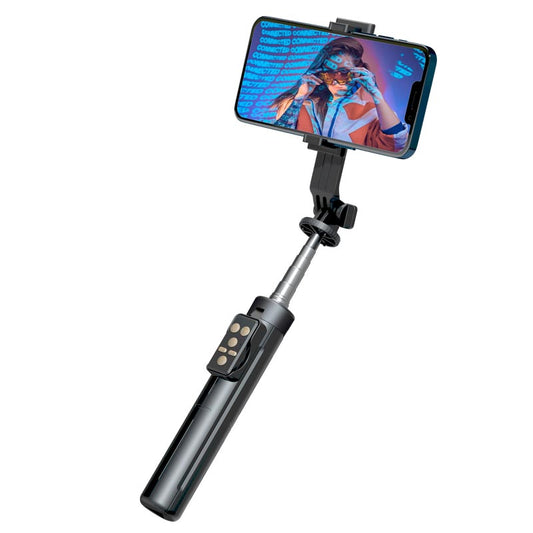 AS-B10 Extendable Selfie Stick Tripod with Wireless Remote and Tripod Stand