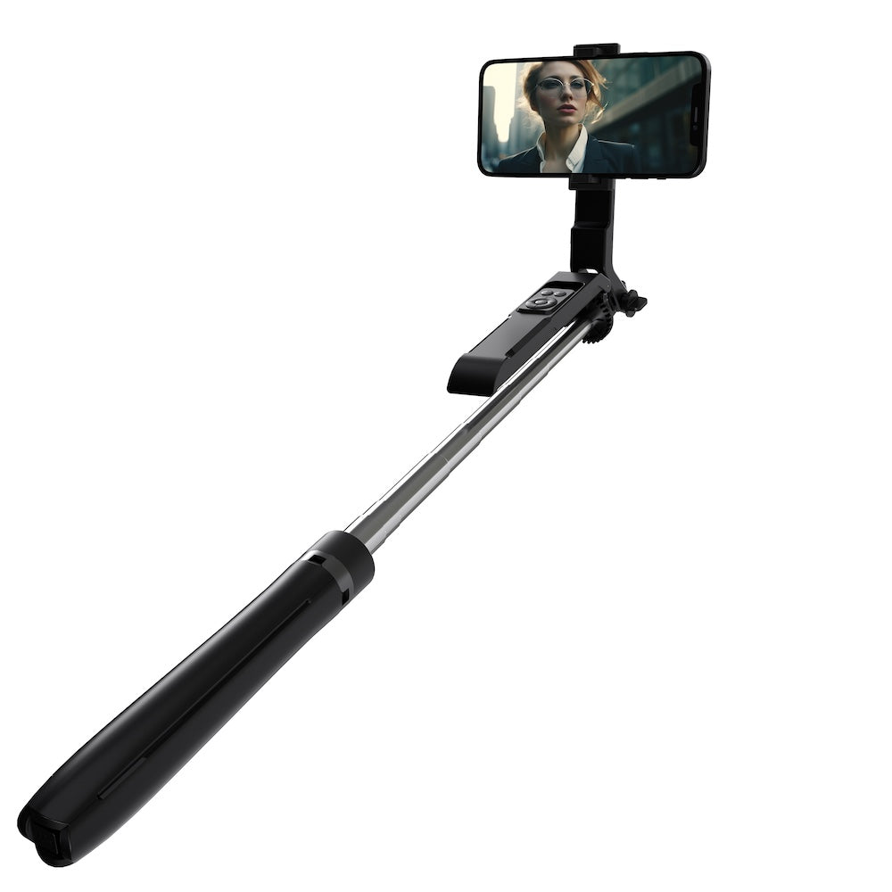 AS-B18 Extendable Selfie Stick Tripod with Wireless Remote and Tripod Stand