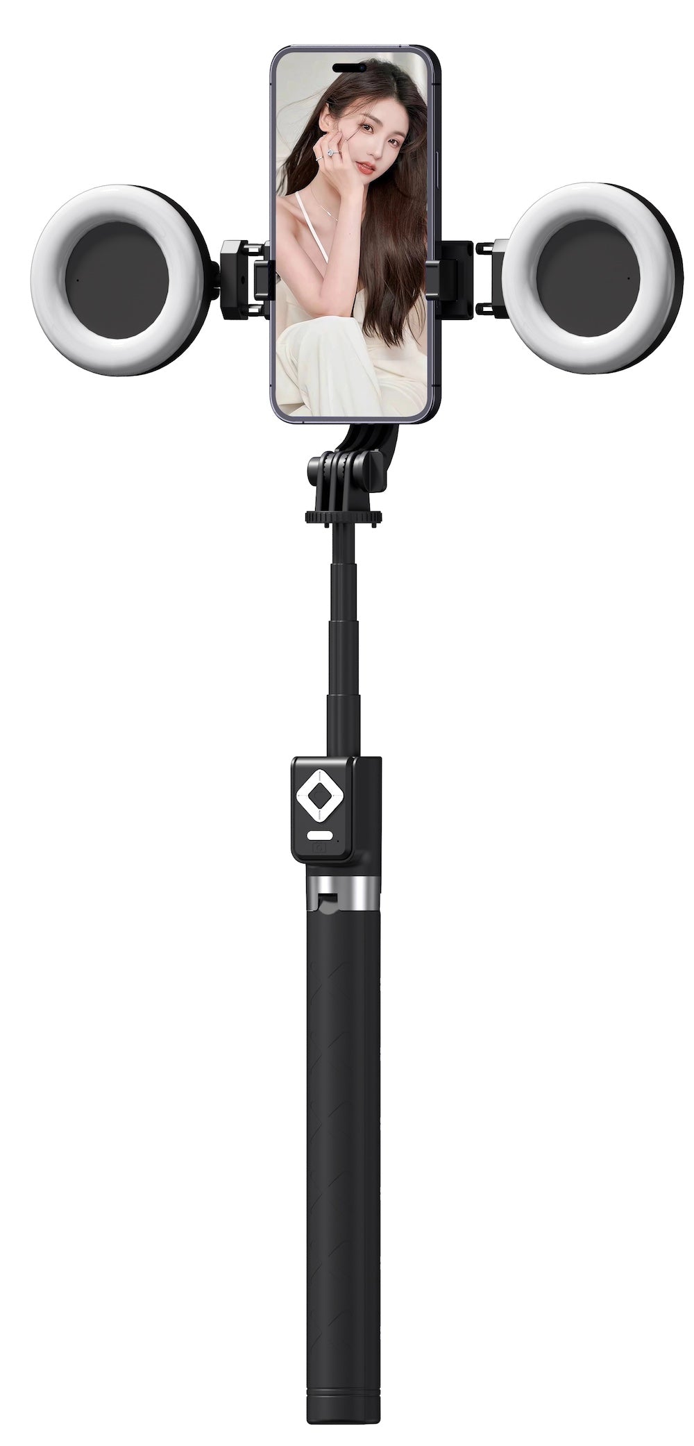 AS-T11 Extendable Selfie Stick Tripod with Wireless Remote and Tripod Stand