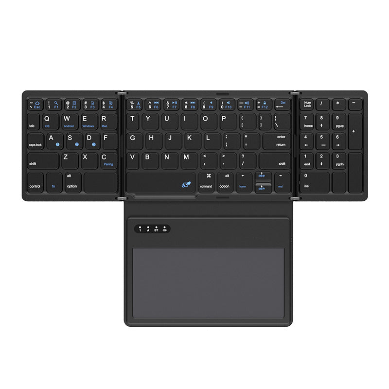 Bluetooth Wireless Folding Full-size Keyboard with Touchpad