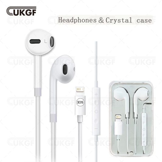 In Ear Headphones for Iphone Lightning Earphones For Apple 14 13 12 11 Pro X Max XR 7 8 Plus Earbuds Bluetooth Headset with Mic