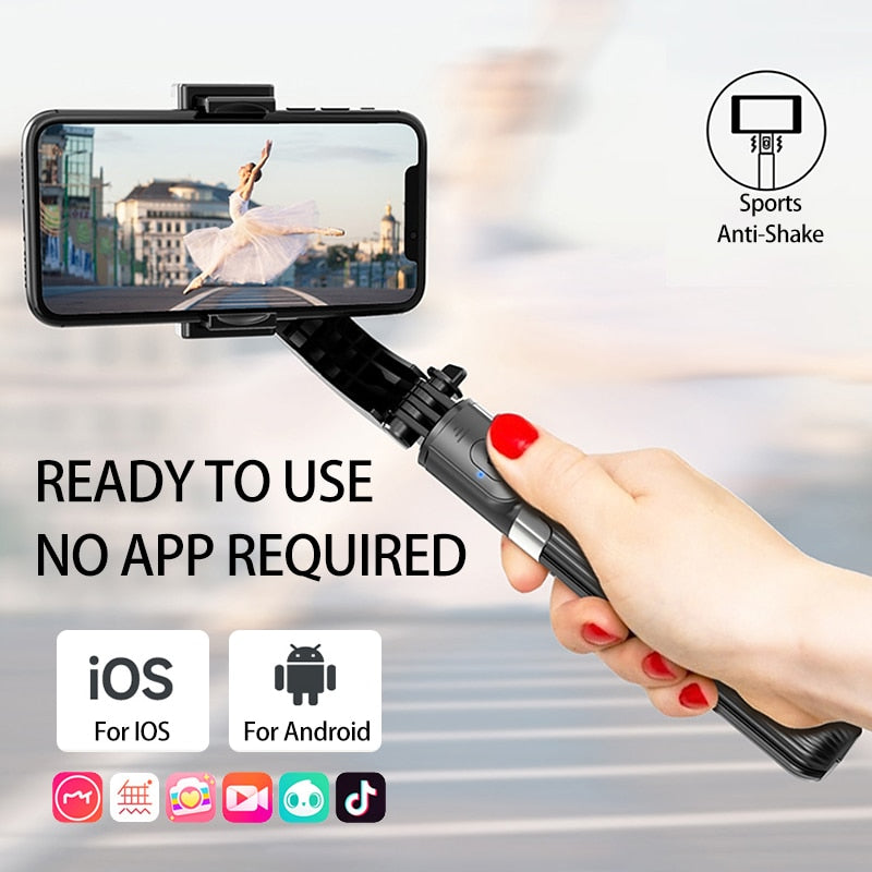L08 Gimbal Handheld Auto Anti-shake Stabilizer Travel 360° Rotating AR Intelligent Following Bracket for Vlog Shooting Smartphon