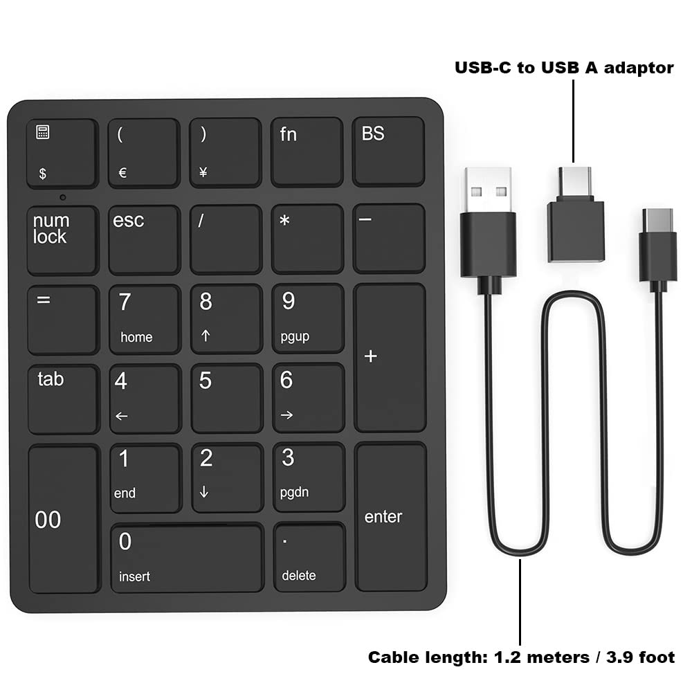 Wired Numeric Keyboard, Financial Numeric Keyboard, External Numeric Keyboard Data Entry for MacBook, Mac