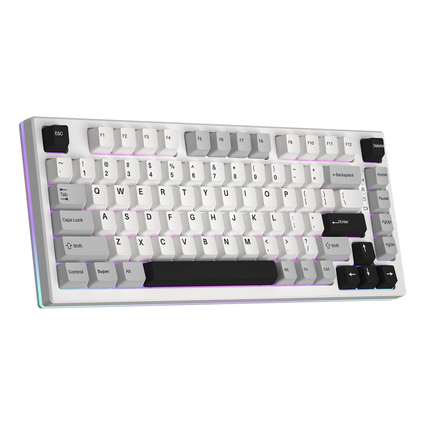 YUNZII YZ75 75% Hot Swappable Wireless Gaming Mechanical Keyboard, RGB Backlights, BT5.0/2.4G/USB-C, Dye Sub PBT Keycaps for Linux/Win/Mac