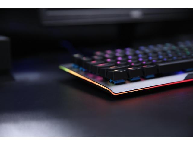 Dareu EK925 II Mechanical Gaming Keyboard RGB LED Rainbow Backlit Wired Keyboard with Yellow Switches for Windows Gaming PC (104 Keys;  Black)