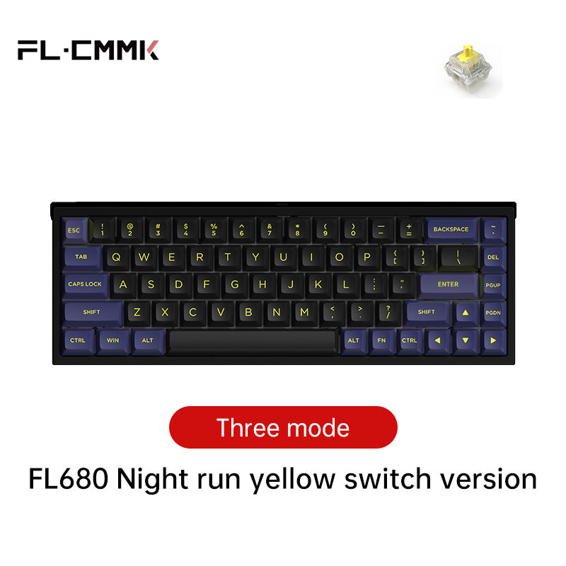 FL680 Three-Mode Mechanical Keyboard 68 Keys RGB Hot-Swappable 2.4G Wireless Bluetooth Wired Win/Mac/iPad