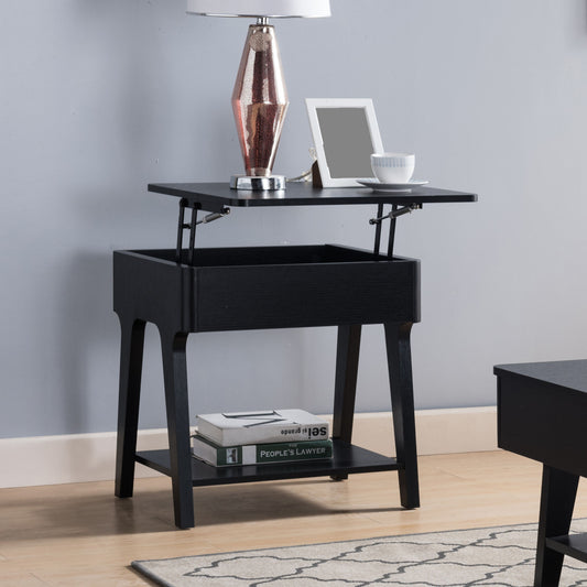 Black End Table, Lift Tabletop