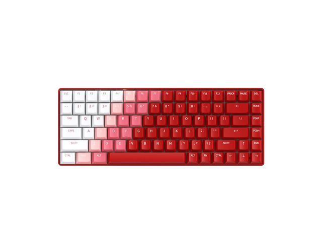 Dareu A84 china-red Tri-mode Connection 100% Hotswap RGB LED Backlit Mechanical Gaming Keyboard With Customized TTC Flame Red Switch