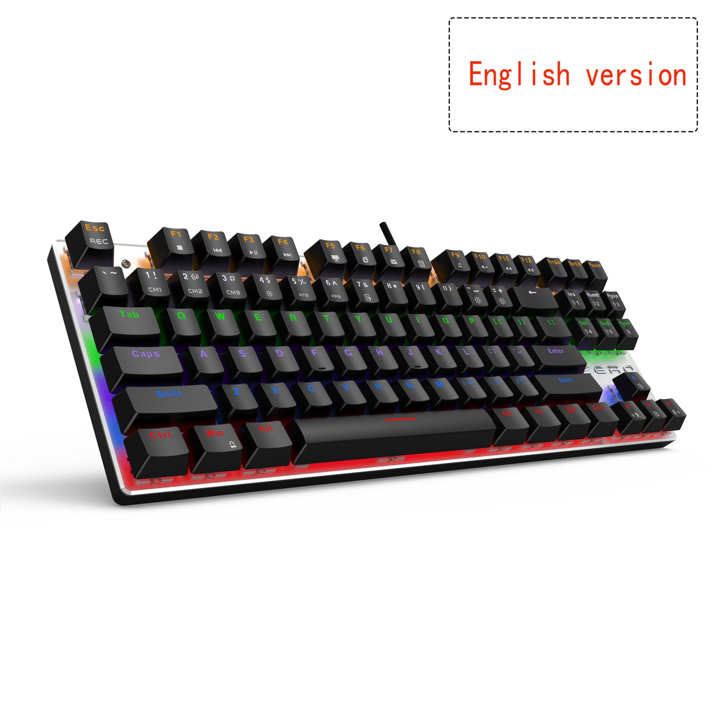 Edition Mechanical Keyboard 87 keys Blue Switch Gaming Keyboards for Tablet Desktop Russian sticker