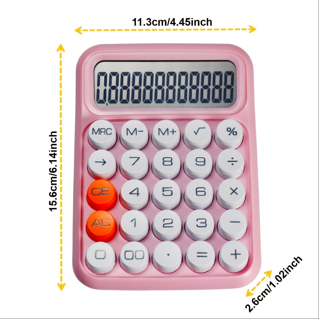 Flexible Keyboard Calculator Office 12-digit Mechanical Calculator Cute Candy Color Calculator <shipment Without Battery>