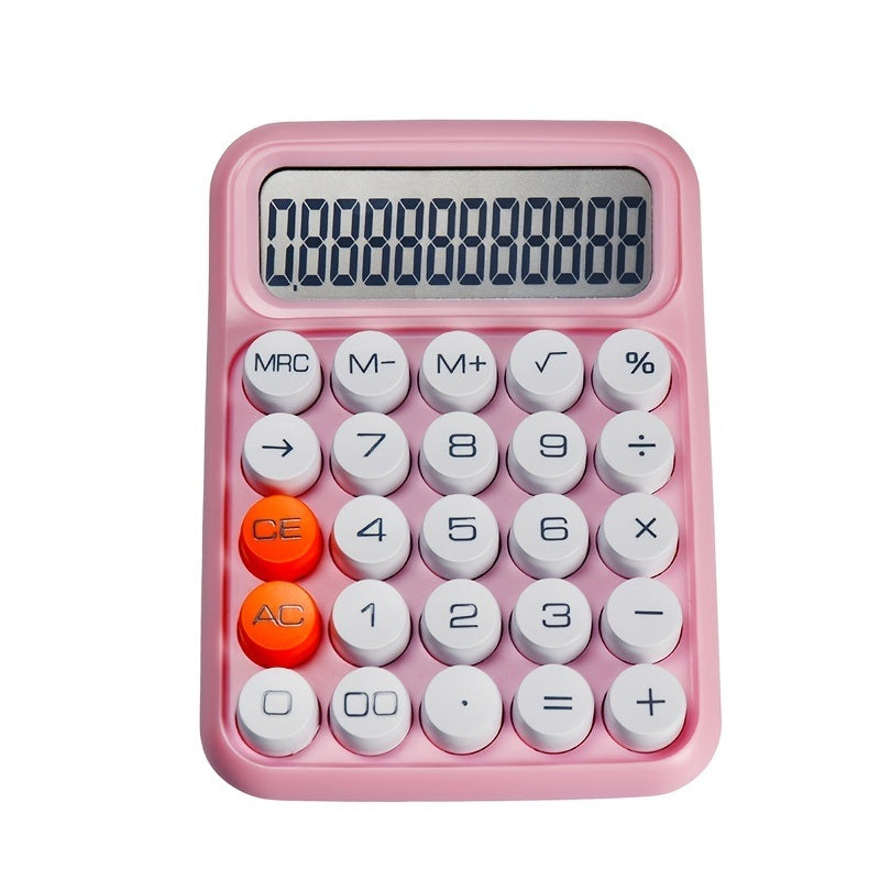 Flexible Keyboard Calculator Office 12-digit Mechanical Calculator Cute Candy Color Calculator <shipment Without Battery>