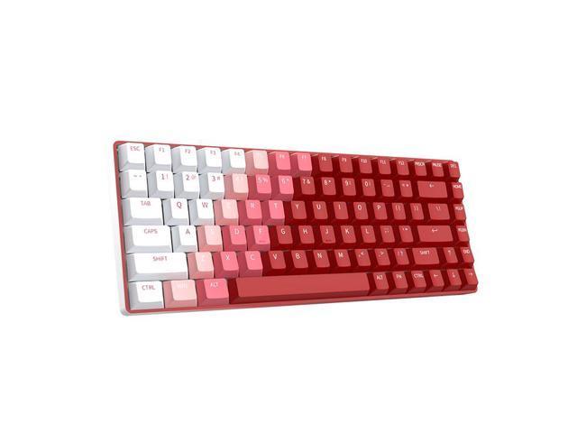 Dareu A84 china-red Tri-mode Connection 100% Hotswap RGB LED Backlit Mechanical Gaming Keyboard With Customized TTC Flame Red Switch