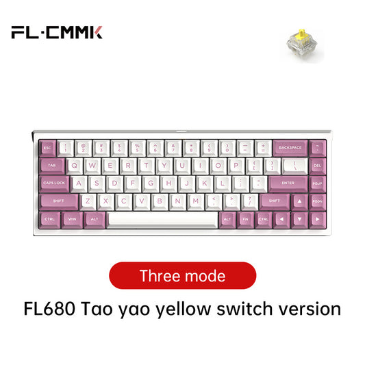 FL680 Three-Mode Mechanical Keyboard 68 Keys RGB Hot-Swappable 2.4G Wireless Bluetooth Wired Win/Mac/iPad