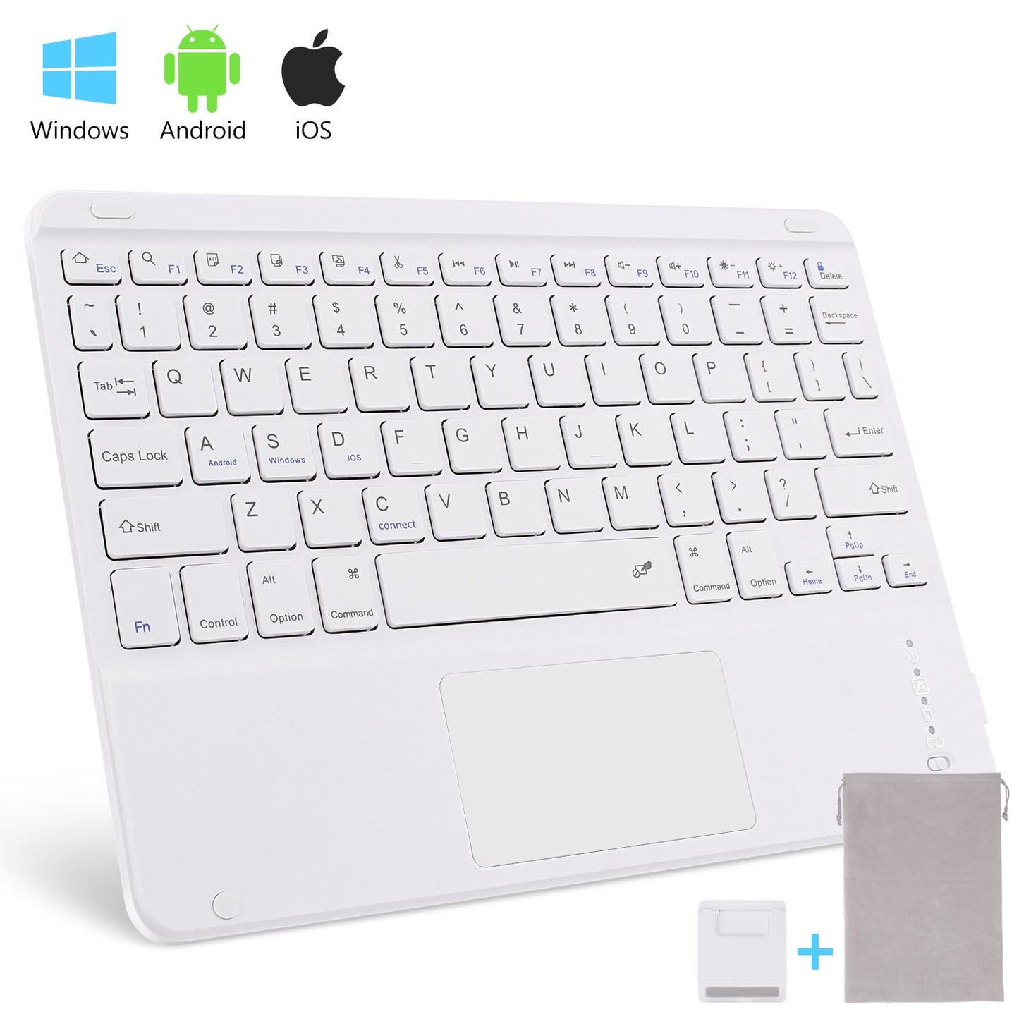 Wireless Bluetooth Keyboard with Touchpad for iPad Keybaord iPhone Samsung Galaxy Xiaomi Huawei Microsoft Surface HP