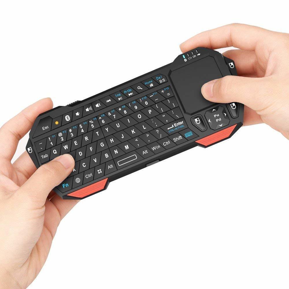 Mini Bluetooth Keyboard with Touchpad for Smart TV Projector Bluetooth keyboard Compatible with Android iOS Windows