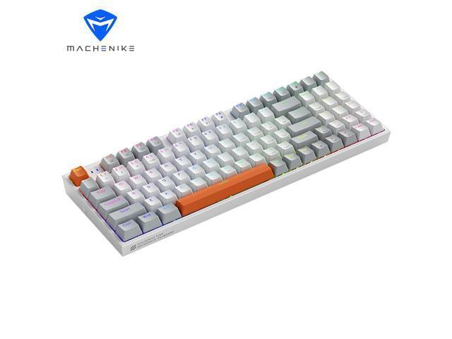 MACHENIKE K500 Wireless Mechanical Keyboard; Tri-mode PBT Key Cap;  20 RGB Lamp Effects;  94 Keycap 2500mAh Battery Red Switch RGB - White