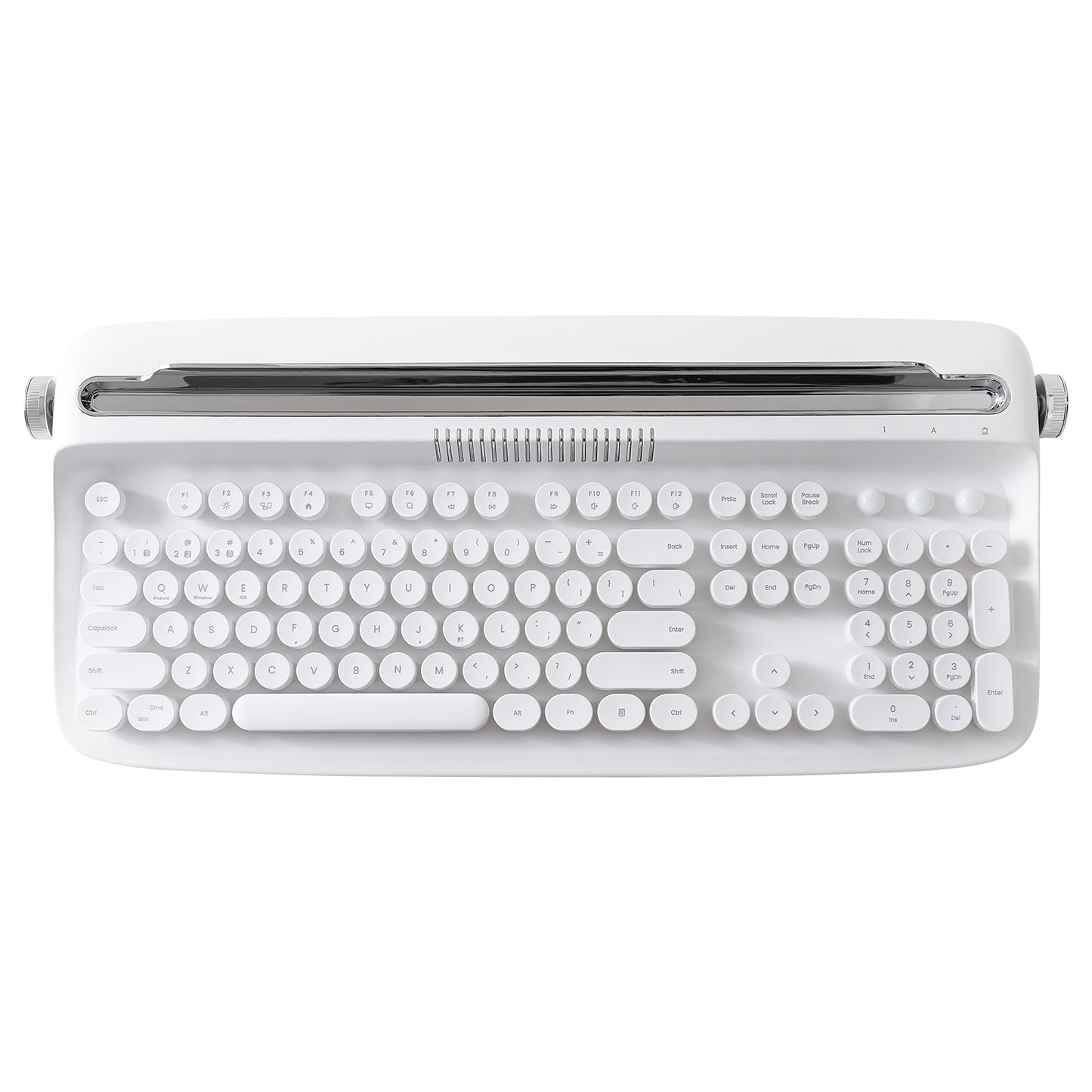 YUNZII ACTTO B503 Wireless Typewriter Keyboard, Retro Bluetooth Aesthetic Keyboard with Integrated Stand for Multi-Device