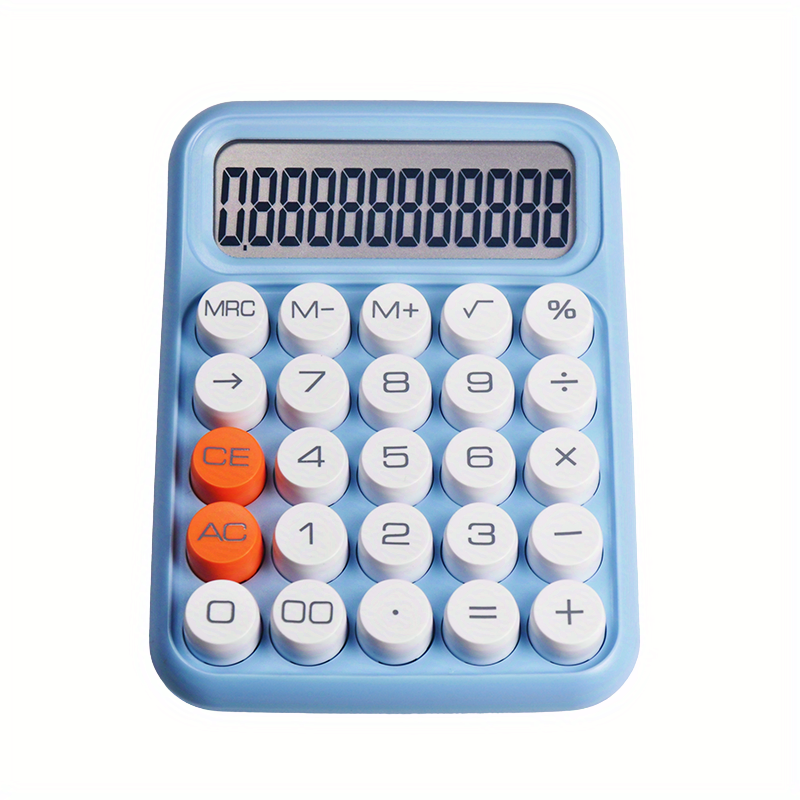 Flexible Keyboard Calculator Office 12-digit Mechanical Calculator Cute Candy Color Calculator <shipment Without Battery>