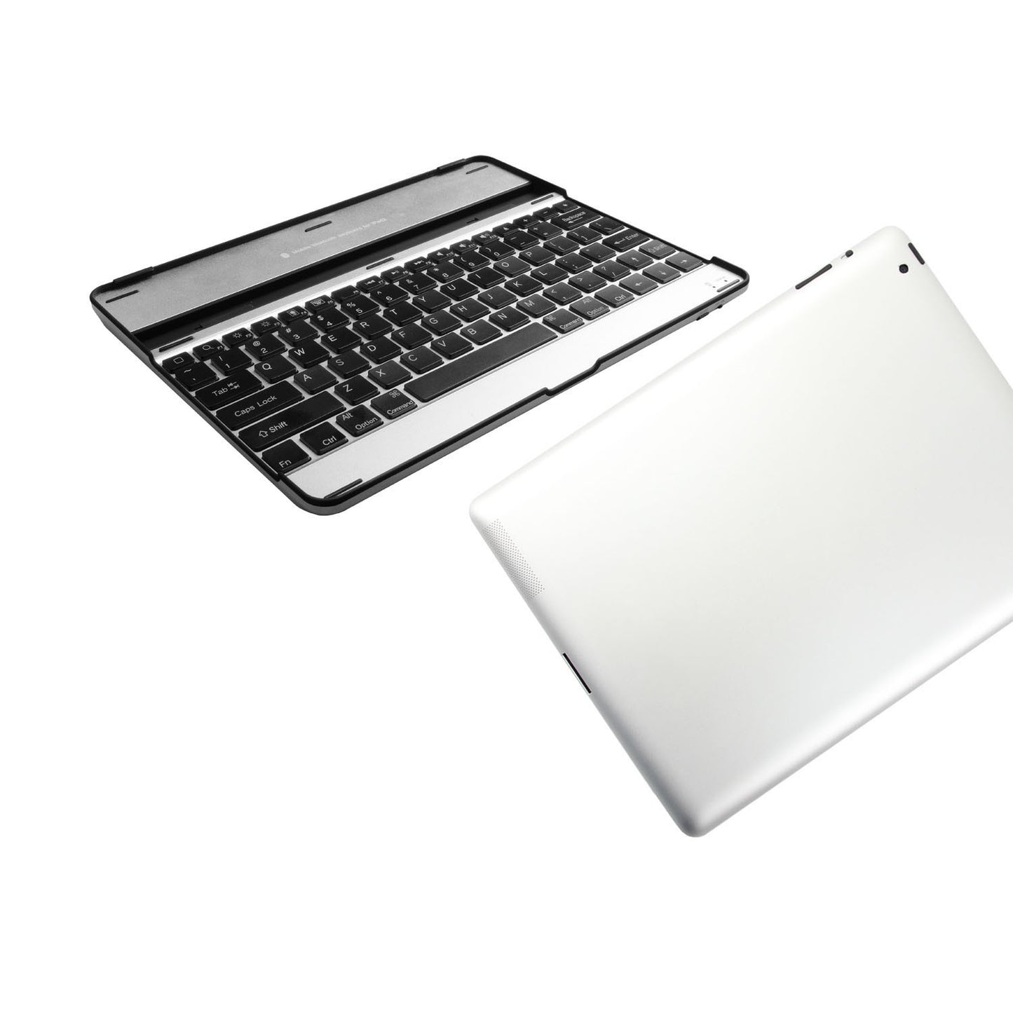 Silver and black  aluminum alloy Wireless keyboard tablet cover