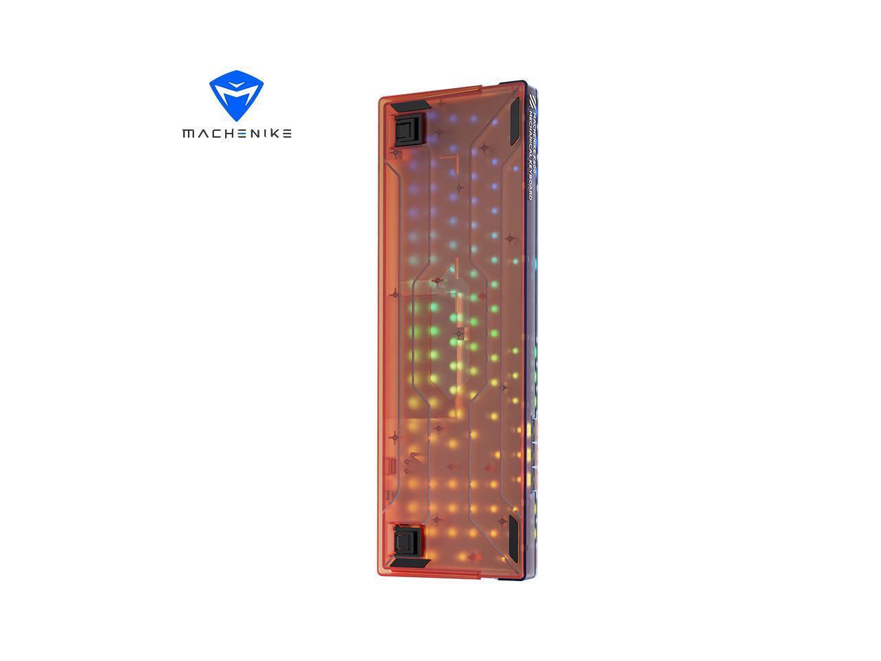 MACHENIKE K600 V2 Wireless Mechanical Keyboard; Sunset Afterglow Wired; Tri-mode Hot Swappable Kailh BOX Switch RGB; 100 Key Upgrade - White Switch