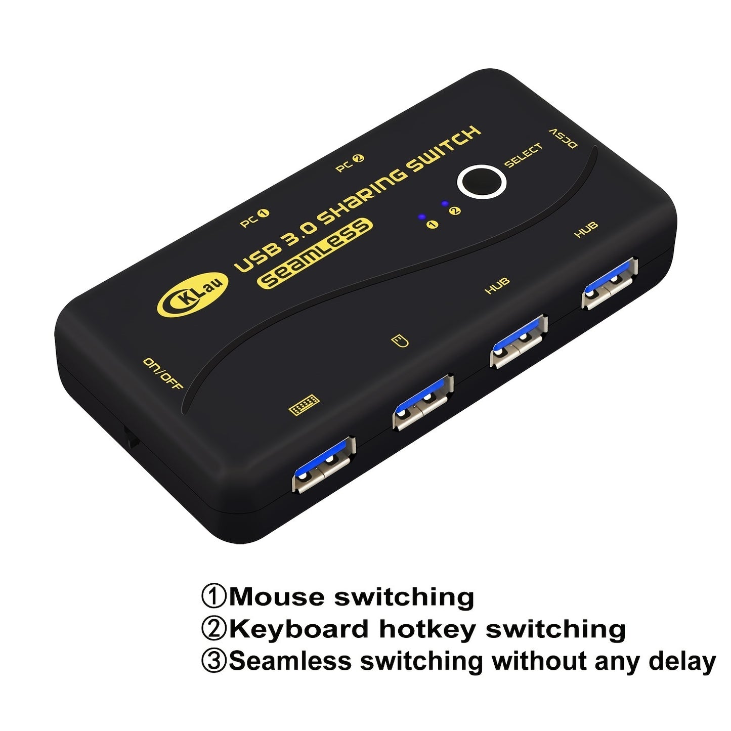 USB 3.0 Sharing Switch Selector 4 Port 2 Computers Peripheral Switcher For PC; Printer; Scanner; Mouse; Keyboard With 2 Pack USB Cable Support Keyboard Switching And Mouse Switching