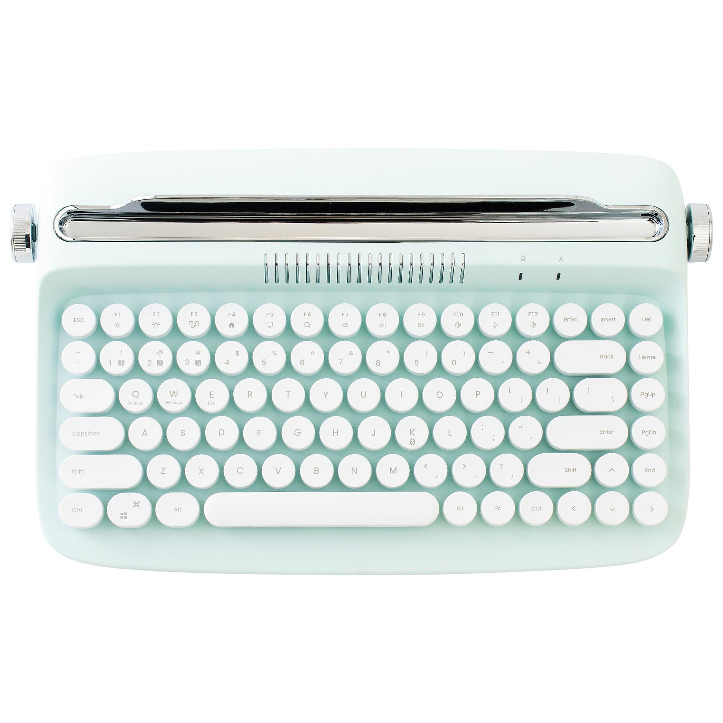 YUNZII ACTTO B303 Wireless Keyboard, Retro Bluetooth Aesthetic Typewriter Style Keyboard with Integrated Stand for Multi-Device