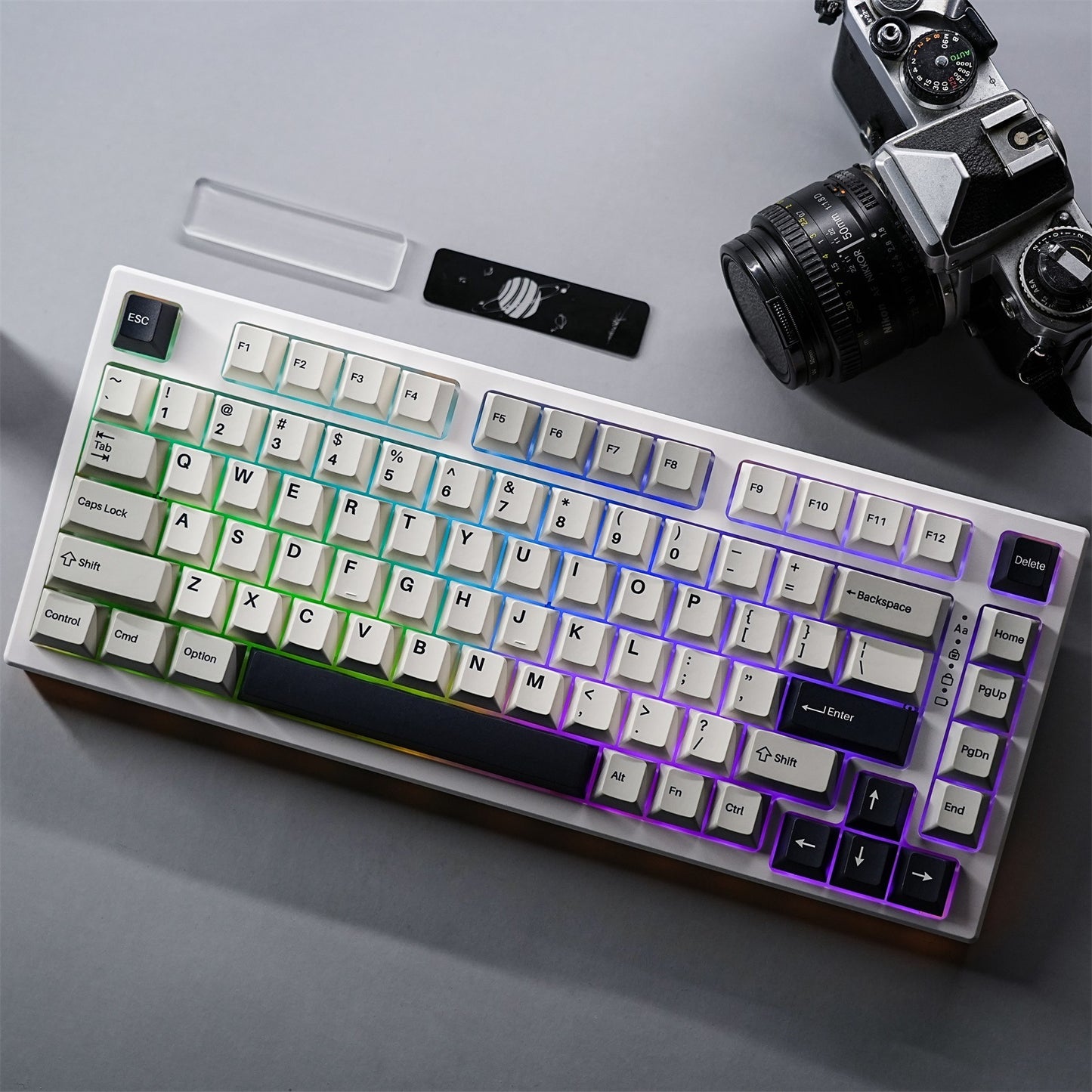 YUNZII YZ75 75% Hot Swappable Wireless Gaming Mechanical Keyboard, RGB Backlights, BT5.0/2.4G/USB-C, Dye Sub PBT Keycaps for Linux/Win/Mac