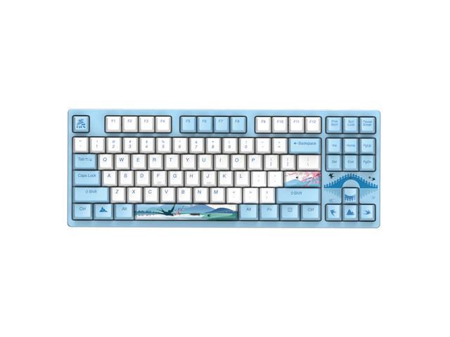 Dareu A87 Spring Swallow Theme 87 Keys Compact Layout Mechanical Gaming Keyboard;  Cherry MX Switch;  PBT Keycaps