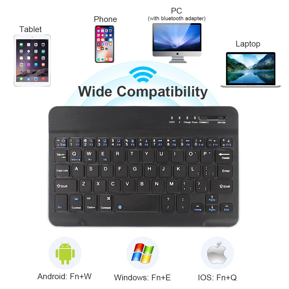 Mini Wireless Keyboard Bluetooth Keyboard For ipad Phone Tablet Russian Spainish Rechargeable keyboard For Android ios Windows