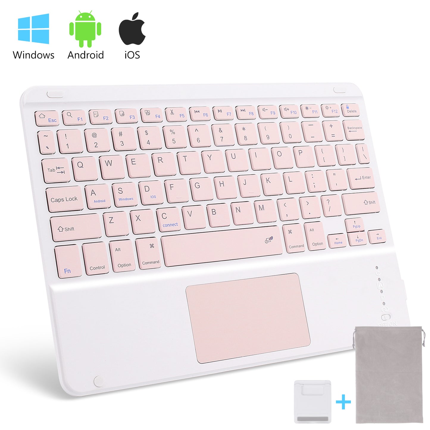 Wireless Bluetooth Keyboard with Touchpad for iPad Keybaord iPhone Samsung Galaxy Xiaomi Huawei Microsoft Surface HP