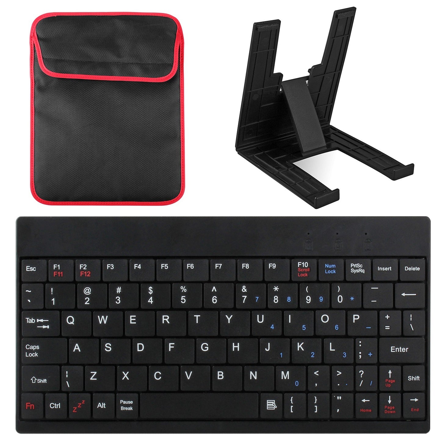 80 Keys Wired Keyboard Mini USB Connector Keyboard Portable Durable Keyboard with Carry Bag