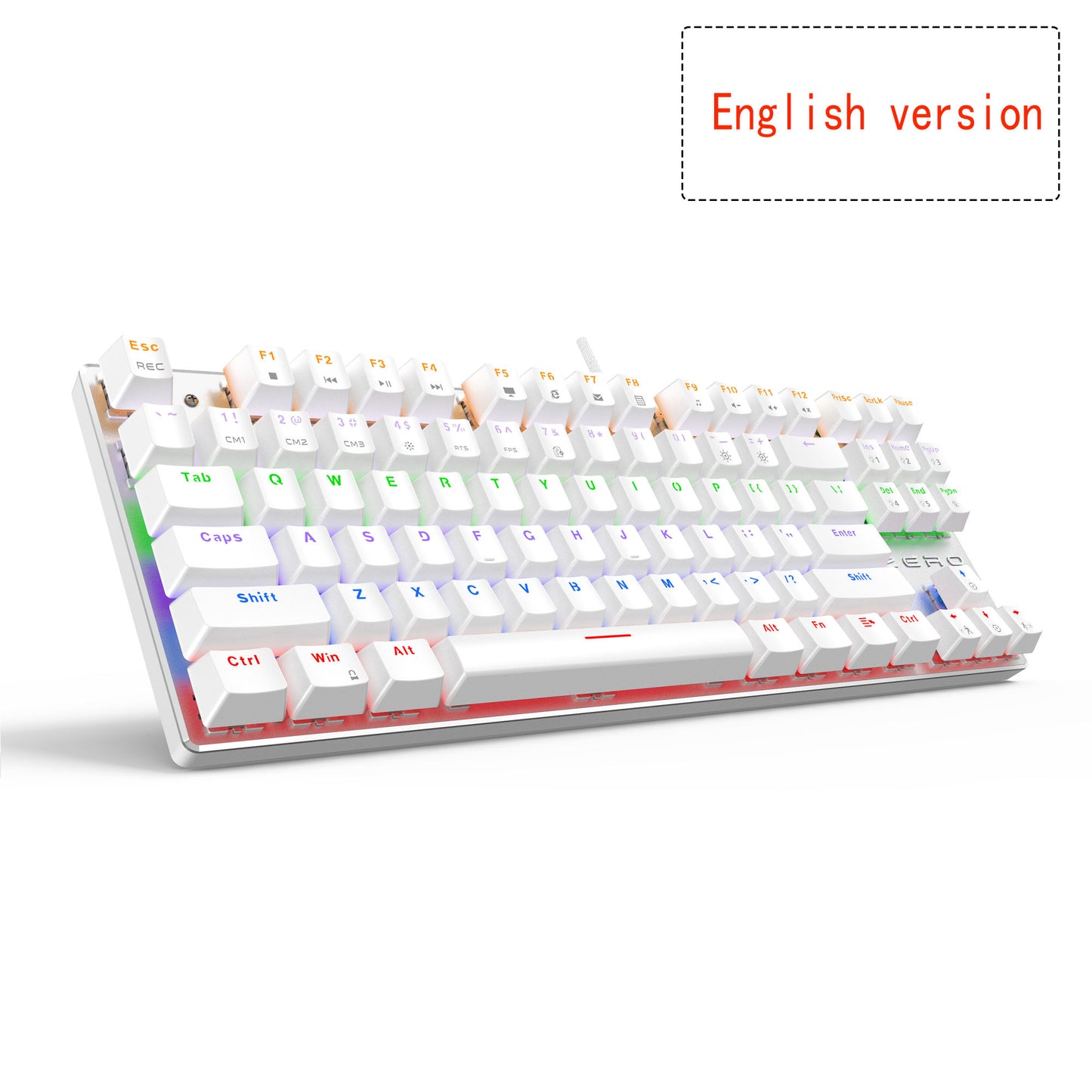 Edition Mechanical Keyboard 87 keys Blue Switch Gaming Keyboards for Tablet Desktop Russian sticker