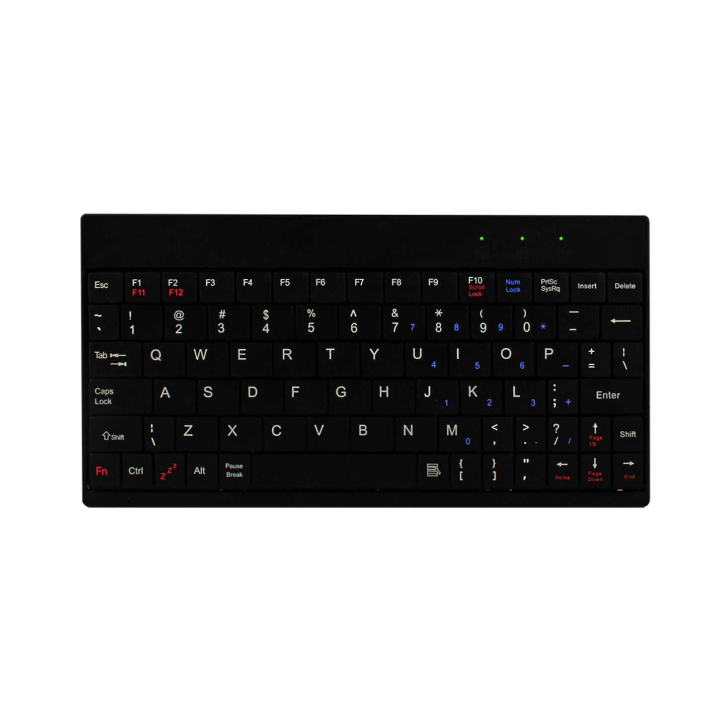 80 Keys Wired Keyboard Mini USB Connector Keyboard Portable Durable Keyboard with Carry Bag