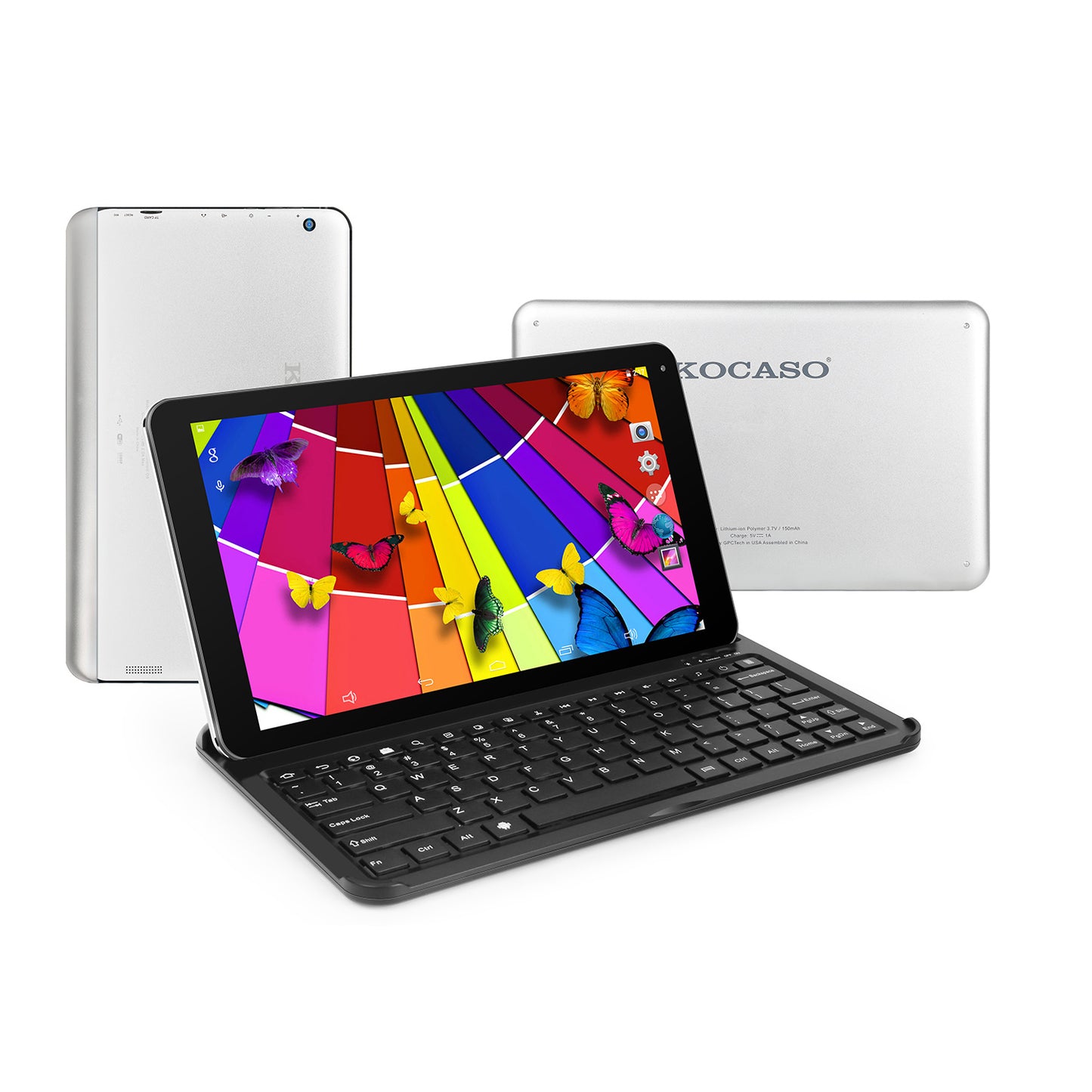 Ultra-portable Wireless Keyboard with Built-in Stand for KOCASO MX1080 and iNova EX1080 in Silver