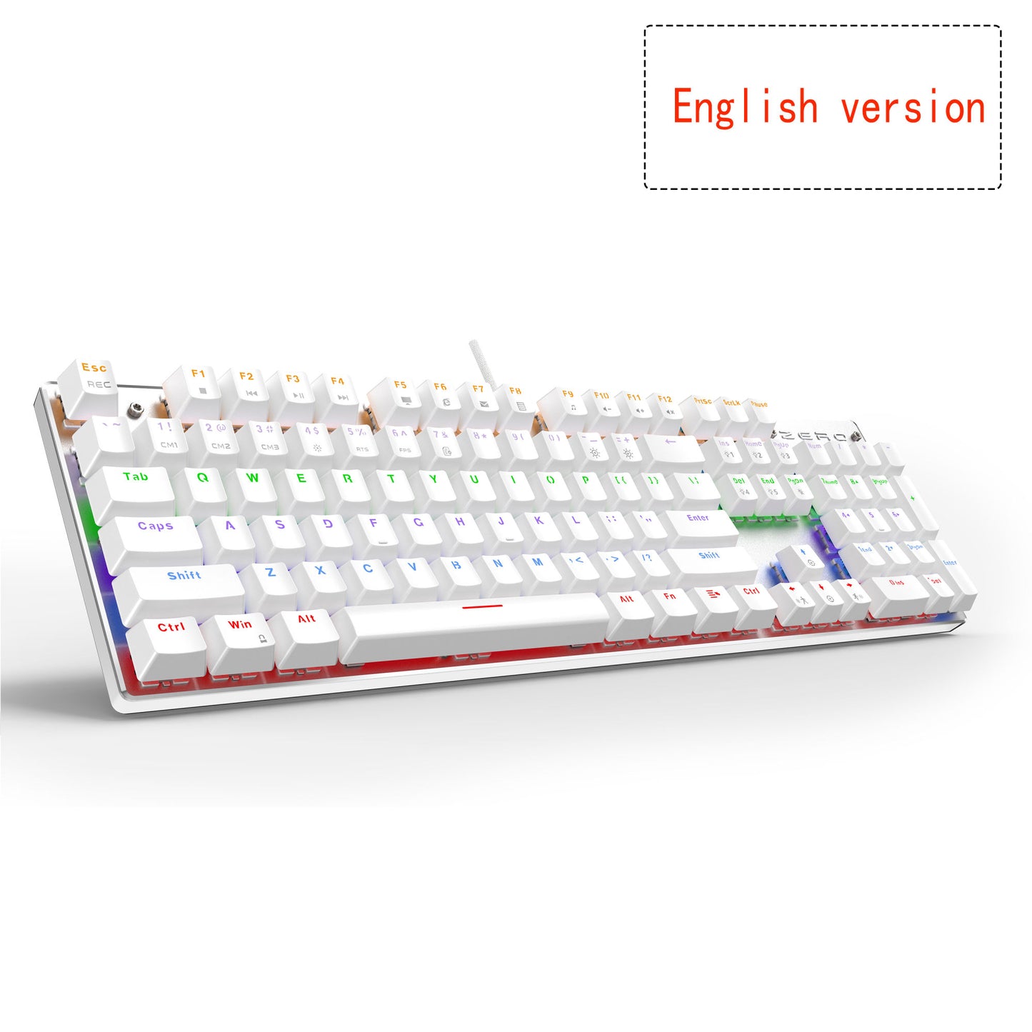 Edition Mechanical Keyboard 87 keys Blue Switch Gaming Keyboards for Tablet Desktop Russian sticker