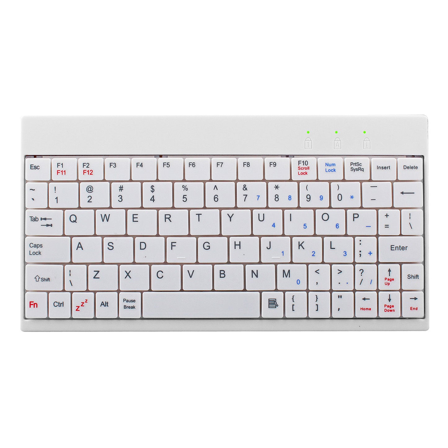 80 Keys Wired Keyboard Mini USB Connector Keyboard Portable Durable Keyboard with Carry Bag