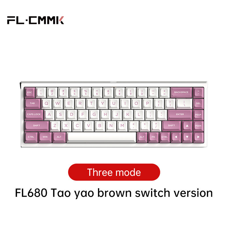 FL680 Three-Mode Mechanical Keyboard 68 Keys RGB Hot-Swappable 2.4G Wireless Bluetooth Wired Win/Mac/iPad