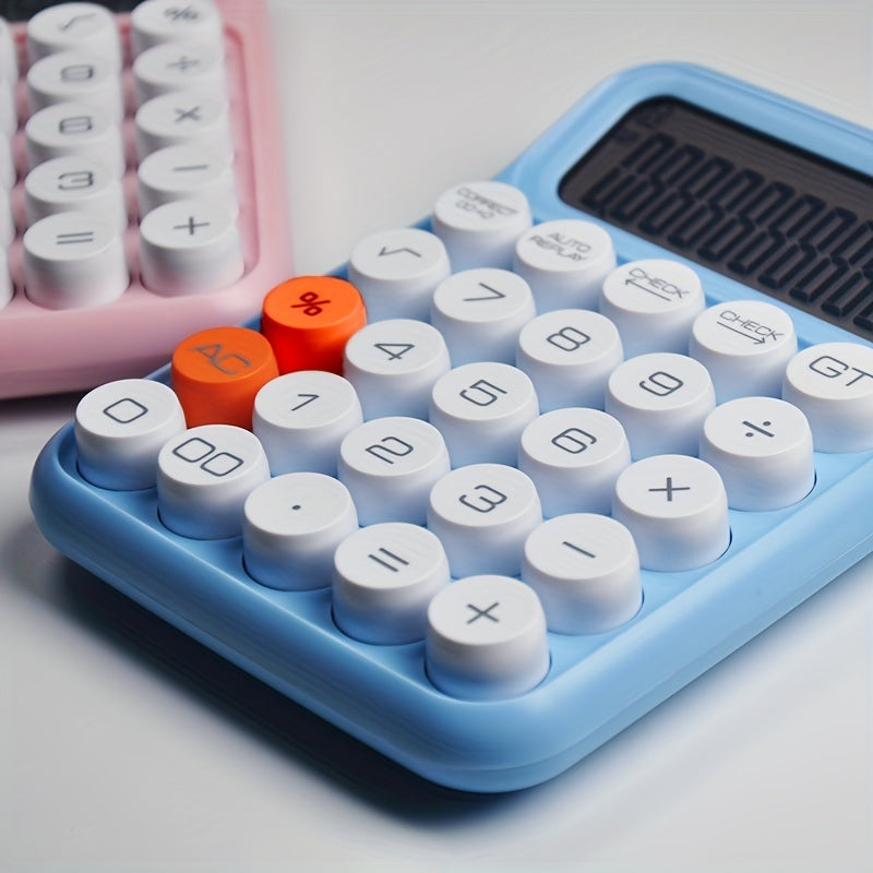 Flexible Keyboard Calculator Office 12-digit Mechanical Calculator Cute Candy Color Calculator <shipment Without Battery>