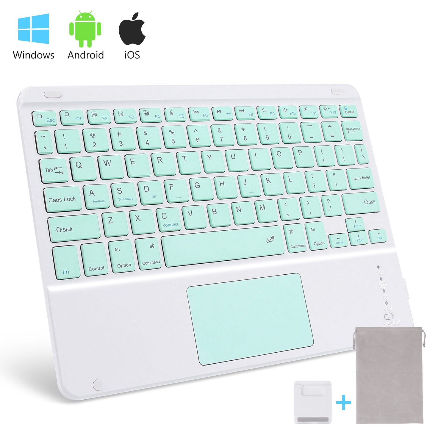 Wireless Bluetooth Keyboard with Touchpad for iPad Keybaord iPhone Samsung Galaxy Xiaomi Huawei Microsoft Surface HP