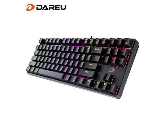 Dareu EK87 Wired D Switch Full Waterproof with N-Key Rollover Dynamic Rainbow Backlight Mechanical Keyboard Red Switch Black