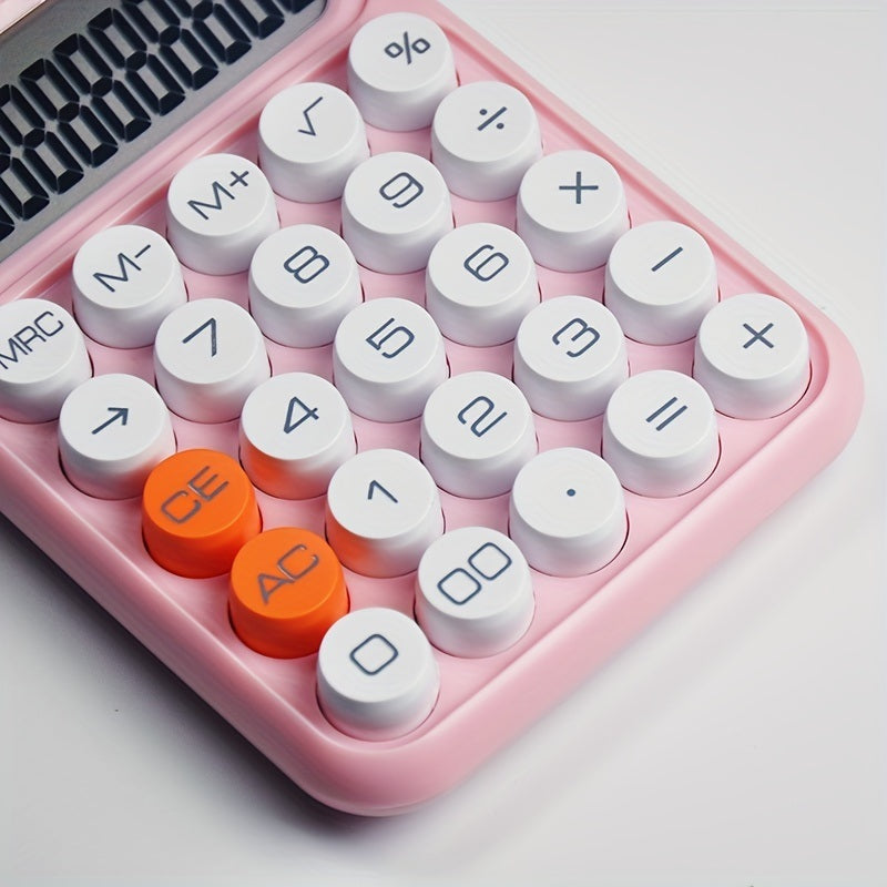 Flexible Keyboard Calculator Office 12-digit Mechanical Calculator Cute Candy Color Calculator <shipment Without Battery>