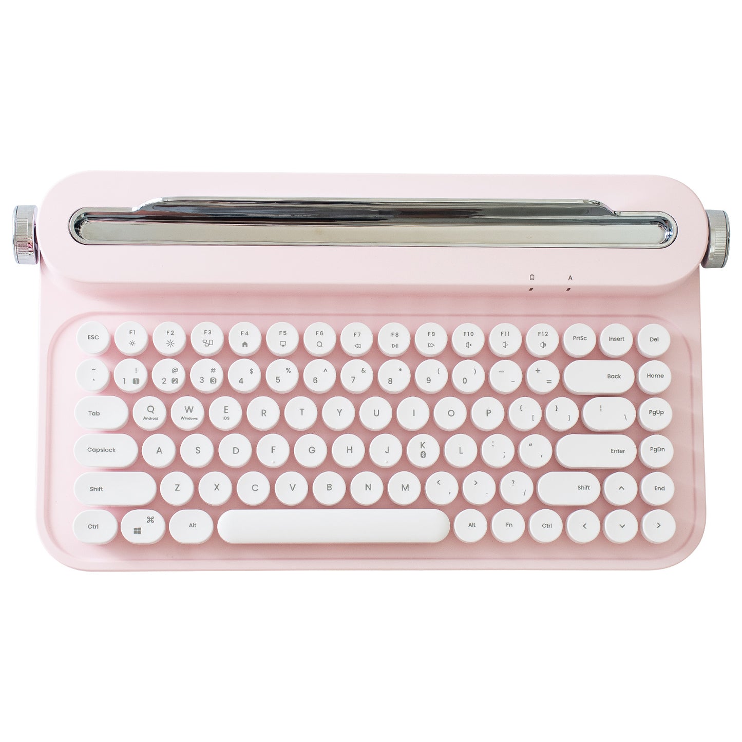 YUNZII ACTTO B305 Wireless Typewriter Keyboard, Retro Bluetooth Aesthetic Keyboard with Integrated Stand for Multi-Device