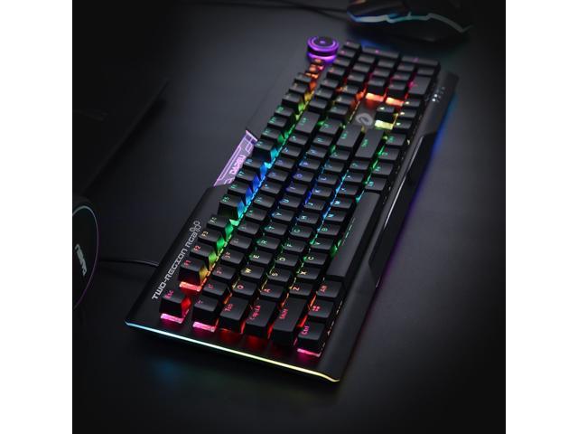 Dareu EK925 II Mechanical Gaming Keyboard RGB LED Rainbow Backlit Wired Keyboard with Yellow Switches for Windows Gaming PC (104 Keys;  Black)