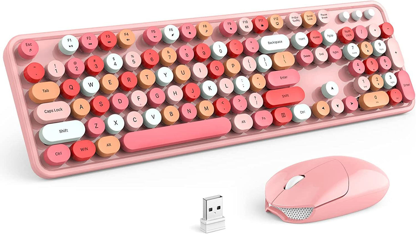 Retro Keyboard + Mouse Combo